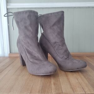 Wet Seal Vegan Suede Slouch Pull On Boots